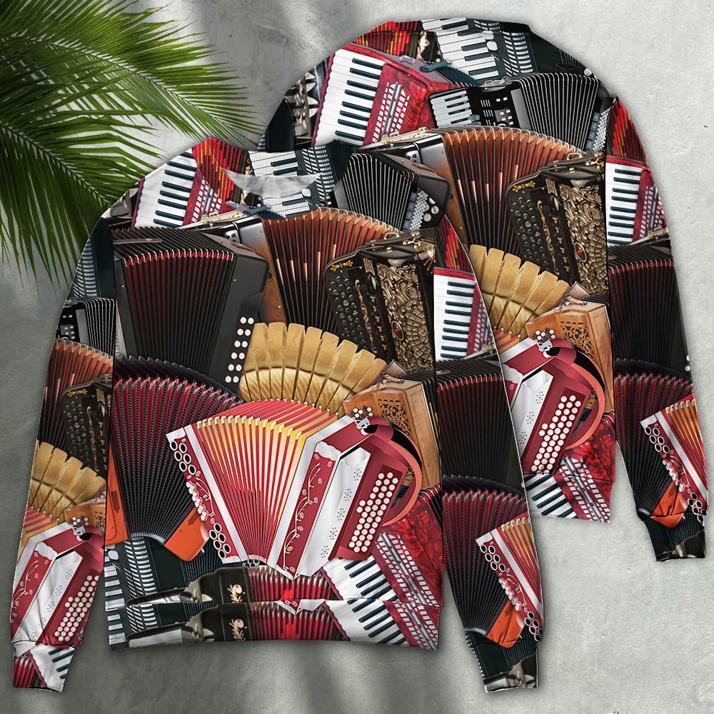 Accordion Gentleman Music Sweater For Holidays Parties And Comfortable Everyday Wear