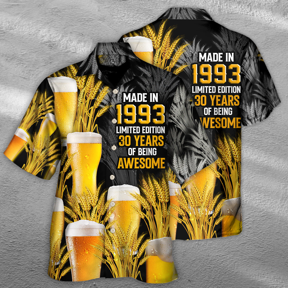 Happy Beer Drinking Hawaiian Shirt For Resort Getaways And Comfortable Summer Activities