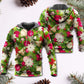 Floral Christmas Fir Tree Poinsettia Hoodie For Holiday Vacations Winter Events And Everyday Comfort