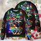 Car Christmas Neon Sweater For Holiday Parties Family Gatherings And Seasonal Gift Giving