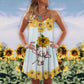 Elephant Loves V-Neck Sleeveless Cami Dress For Beach Trips And Charming Warm Weather Outfits