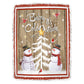 Cardinal Snowman Christmas Flannel Blanket For Cozy Bedroom Sofa Decor