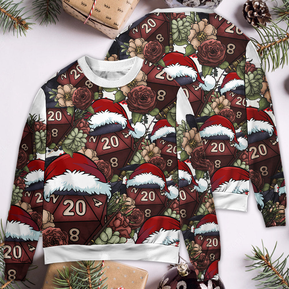 Christmas D20 Witch Dice Holiday Vibe Sweater For Festive Parties Family Photos And Comfortable Seasonal Wear
