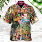 Cat Knitting Kinda Hawaiian Shirt Graphic Artwork Detail For Summer Travel