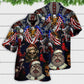 Skull Christmas USA Eagle Flag Skeleton Hawaiian Shirt Artwork Detail For Tropical Trips And Casual Outings