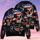Skull America Sweater For Halloween Events Weekend Outings And Creative Gift Giving