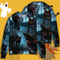 Halloween Black Cat Spooky Sweater For Art Lovers Holidays Parties And Comfortable Wear