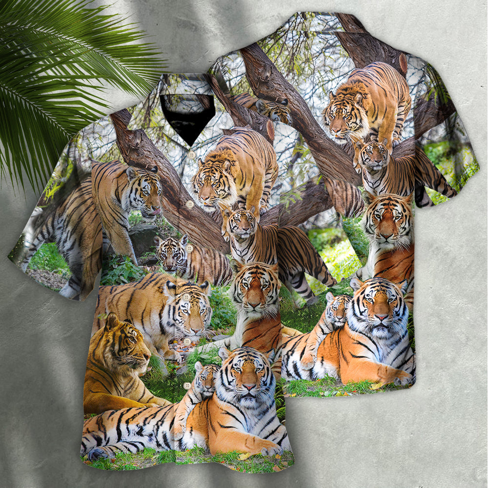 Tiger Faith Well Lamb Hawaiian Shirt Detailed Pattern View For Weekend Trips