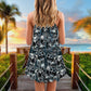 Skull Bold Humor Funny Quote V-Neck Sleeveless Cami Dress For Festivals Travel And Relaxed Casual Summer Wear