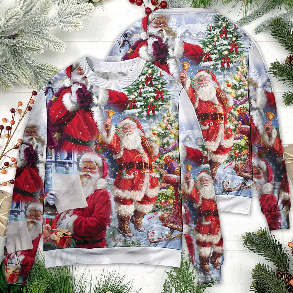 Christmas Santa Holiday Arrival Sweater For Festive Parties Family Photos And Comfortable Seasonal Wear