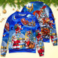 Christmas Santa In Town Magic Night Sweater For Family Gatherings Winter Travel And Everyday Seasonal Comfort