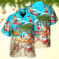 Island Christmas Santa Beach Hawaiian Shirt Design View For Weekend Trips