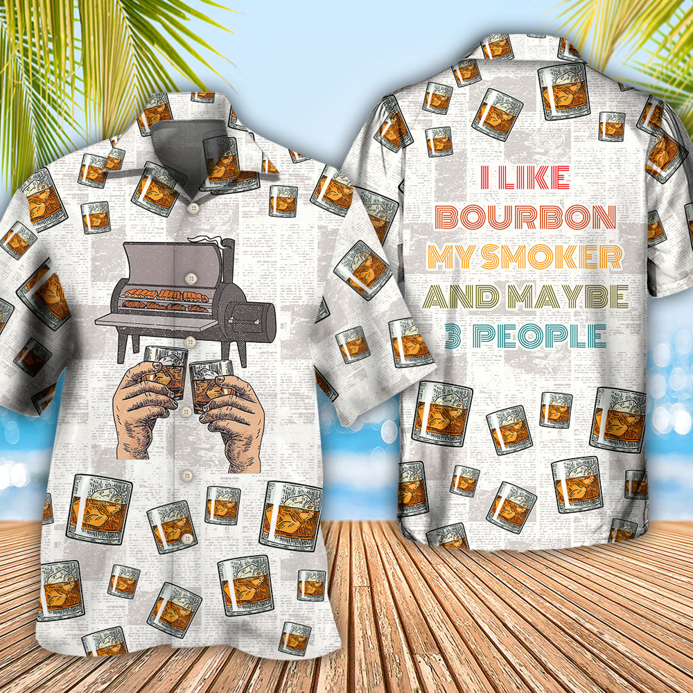 Wine Bourbon Smoker Maybe People Hawaiian Shirt Design Detail For Beach Days And Holiday Travel