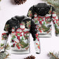 Cute Christmas Snowman Joy Cardinal Hoodie For Winter Streetwear Christmas Travel And Seasonal Home Gatherings