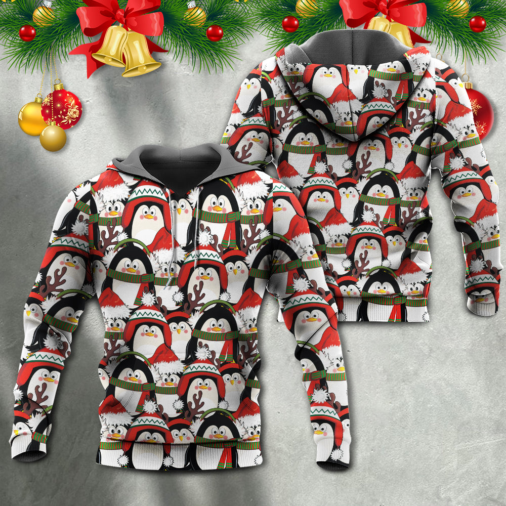 Cute Christmas Penguin Holiday Hoodie For Holiday Parties Weekend Outings And Cheerful Gift Giving