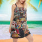 Cat Beautiful Cats Play Poker V-Neck Sleeveless Cami Dress For Outdoor Events And Thoughtful Gifting