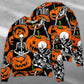 Halloween Skeleton Pumpkin Sweater For Alternative Outfits Seasonal Events And Everyday Comfort