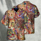 Funny Colorful Cat Hawaiian Shirt For Poolside Relaxation And Sunny Getaways