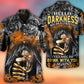 Dark Orange Skull Drinking Smoke Lighting Hawaiian Shirt For Resort Getaways And Comfortable Summer Activities