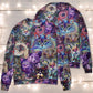 Cat Purple Trippy Sweater For Bohemian Style Festivals Travel And Casual Everyday Wear