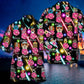 Neon Floral Funny Dog Hawaiian Shirt For Tropical Holidays, Outdoor Gatherings, And Everyday Comfort