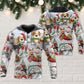 Happy Santa Snowman Together Hoodie For Seasonal Parties Casual Wear And Thoughtful Holiday Gifts