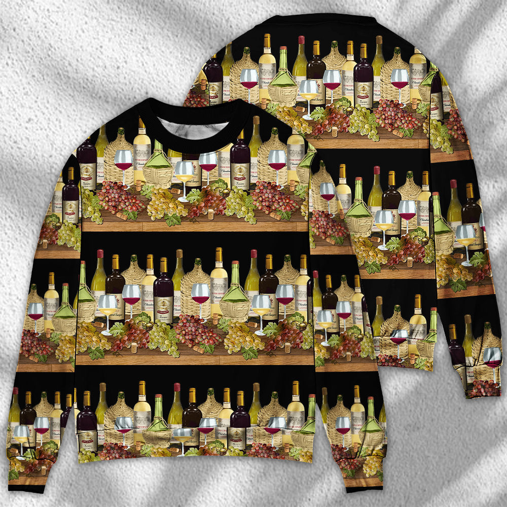 Wine Tasting Border Stripe Sweater For Distinctive Style Travel Adventures And Creative Gifts