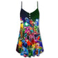 Christmas Parrot Tropical Merry Xmas – Women's Summer Sleeveless V-Neck Camisole Dress