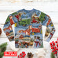Farmhouse Christmas Happiness Long Sleeve Pajamas Set For Holiday Bedtime And Cozy Home Wear