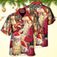Christmas Santa Story Joyful Hawaiian Shirt Design View For Resort Travel And Thoughtful Gifting