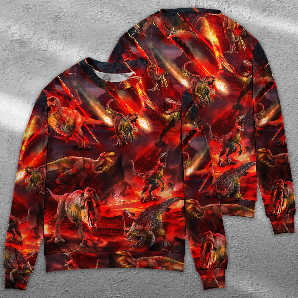 Dinosaur Meteorite Fantasy Sweater For Casual Wear Travel Parties And Comfortable Seasonal Style