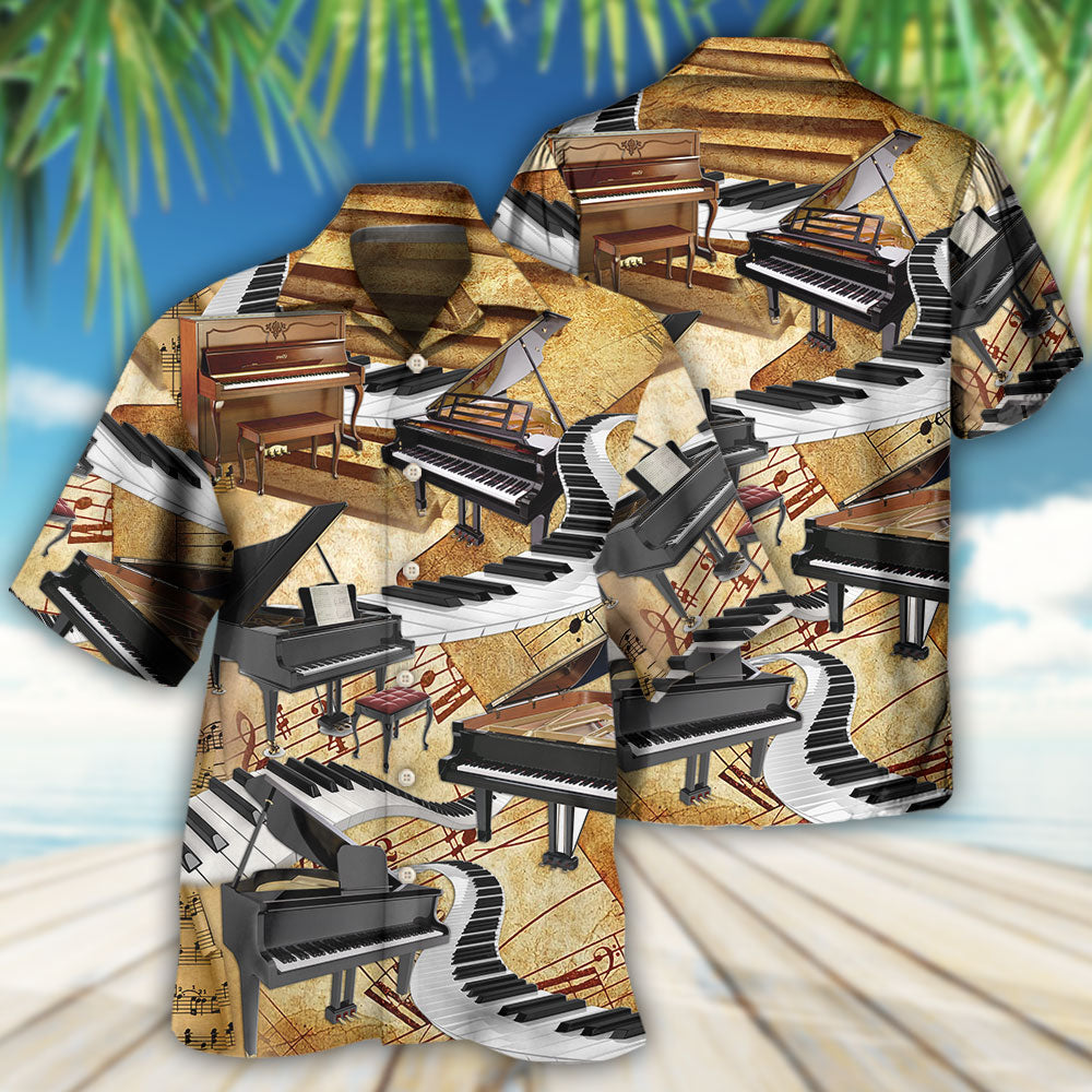 Piano Retro Music Beach Shorts Design For Beach Days And Leisure Travel