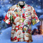 Happy Christmas Santa Friends Together Hawaiian Shirt Design View For Resort Travel And Thoughtful Gifting