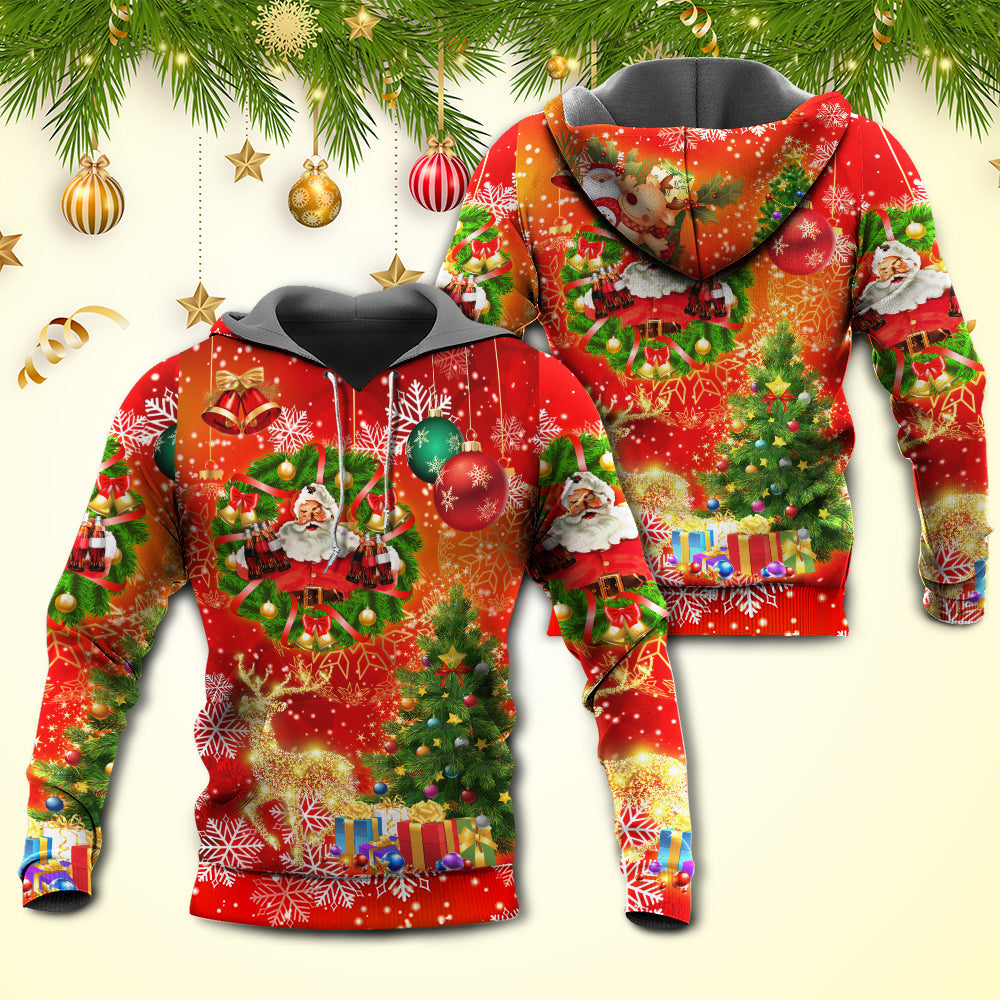 Santa Tree Lights Christmas Reindeer Snowman Family Hoodie For Festive Family Moments Winter Wear And Holiday Gift Ideas