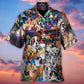 Dog Cat Yarn Together Hawaiian Shirt Summer Design Detail For Casual Outings