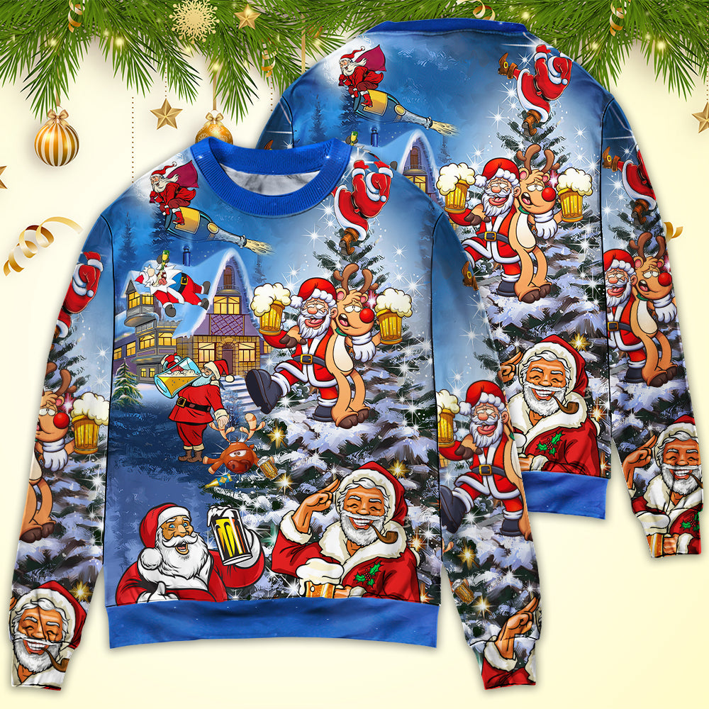 Christmas Funny Santa Holiday Cheer Sweater For Seasonal Parties Cozy Gatherings And Thoughtful Holiday Gifts
