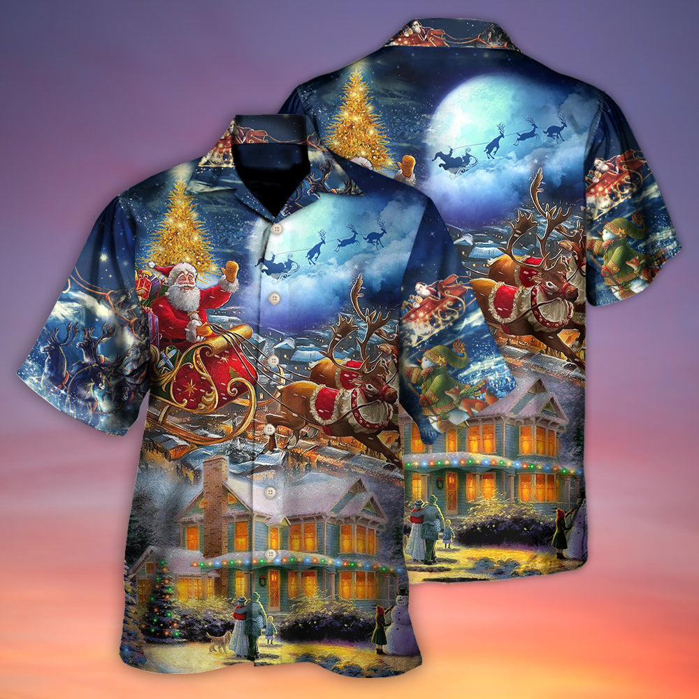 Snowman Christmas Family Light Hawaiian Shirt For Summer Vacation And Beach Travel