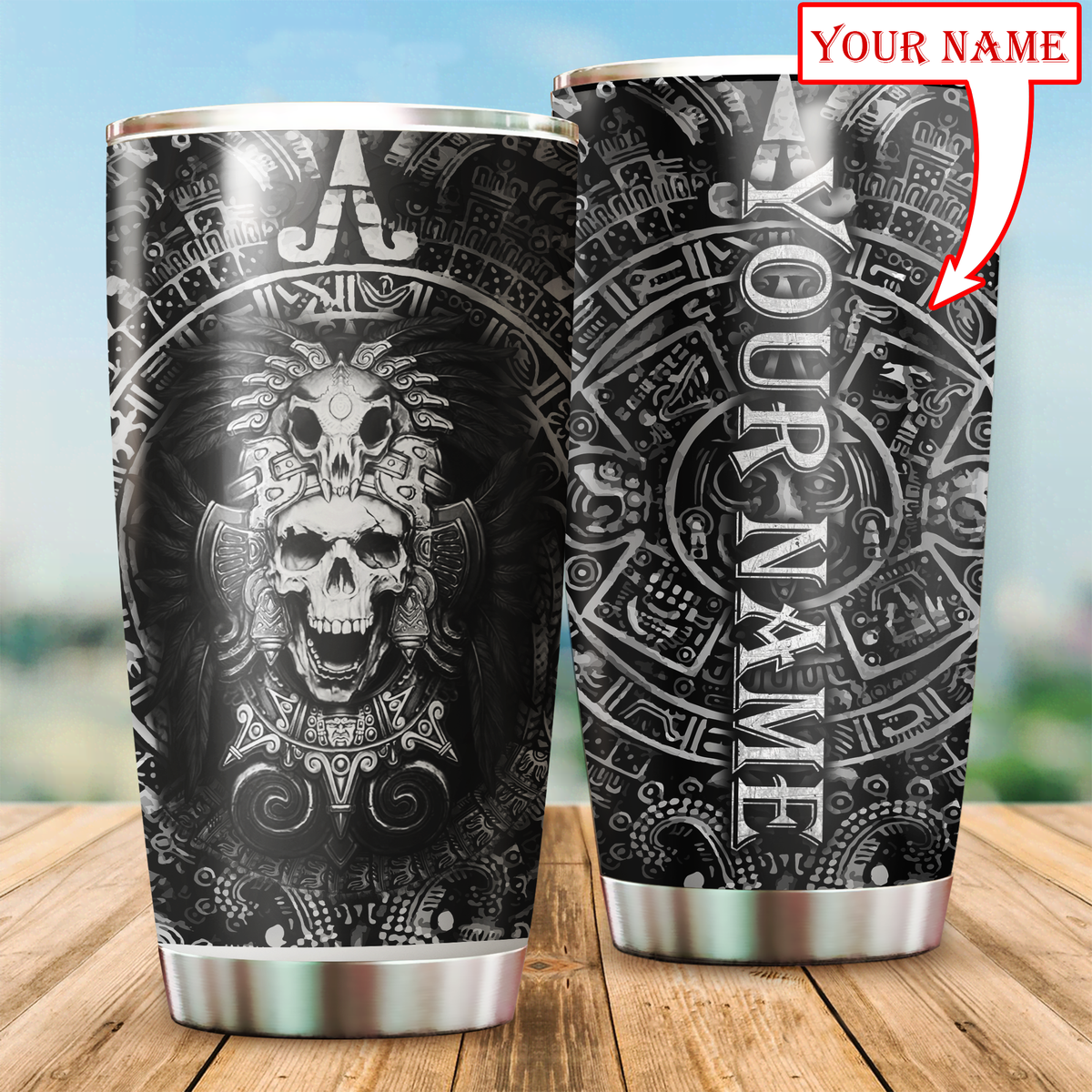 Aztec Mexico Lover Personalized 20 Oz Tumbler For Coffee Travel And Daily Drinks