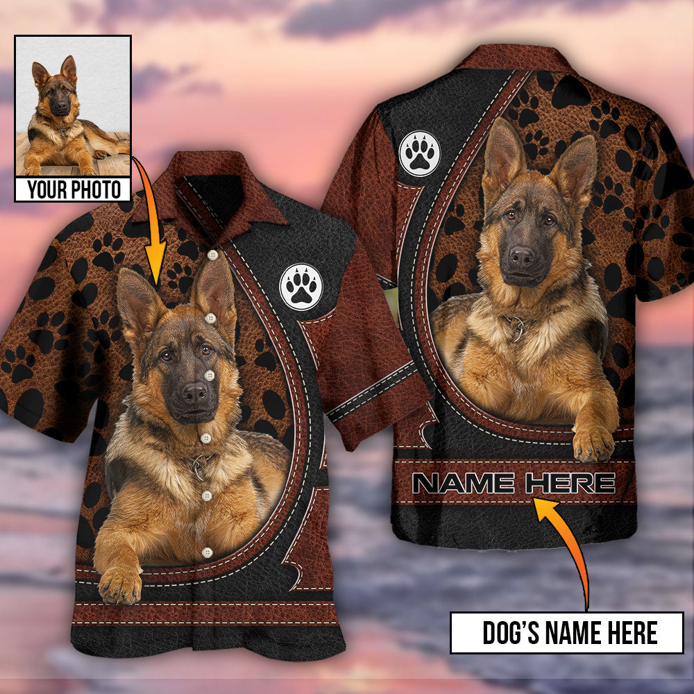 Dog German Shepherd Various Custom Photo Personalized Hawaiian Shirt Design View For Casual Summer Styling