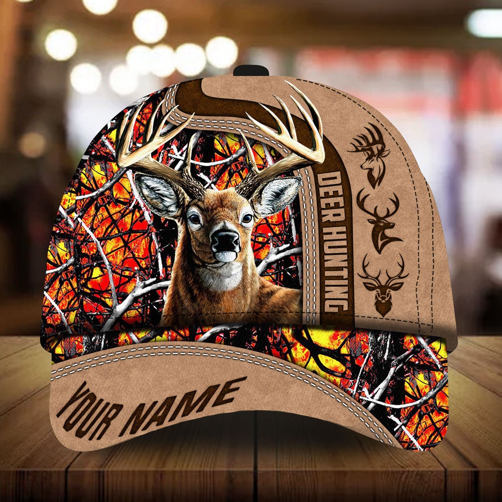 Whitely Deer Hunting Camo Personalized Classic Cap For Weekend Adventures Festivals And Gift Giving