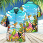 Tropical Parrot Beach Sky Hawaiian Shirt Summer Design Detail For Resort Wear