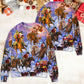 Christmas Santa And Horse Merry Xmas Sweater For Winter Celebrations Family Events And Thoughtful Gifting