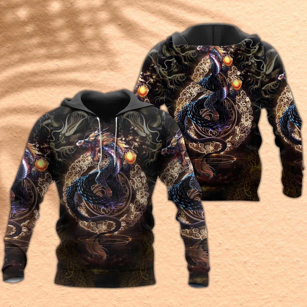 Golden Japanese Dragon Hoodie For Cultural Appreciation Events Casual Wear And Thoughtful Gifting