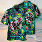 Retro Abstract Colorful Camera Hawaiian Shirt Artwork View For Island Holidays