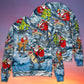 Christmas Santa Riding Dinosaur Tree Gift Sweater For Family Gatherings Winter Travel And Everyday Seasonal Comfort