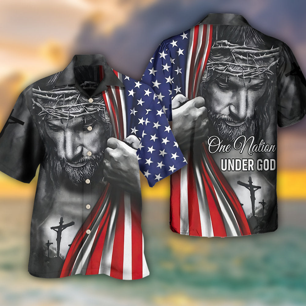 Faith American Nation Hawaiian Shirt For Beach Parties And Weekend Getaways