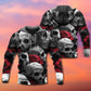 Skull Death Love Rose Hoodie For Alternative Fashion Events And Relaxed Everyday Wear
