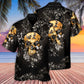 Floral Dark Skull Grow Moments Hawaiian Shirt Pattern Detail For Summer Holidays And Outdoor Fun