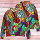 Guitar Scroll Bubble Colorful Sweater For Holidays Parties And Comfortable Everyday Wear