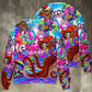 Hippie Happy Octopus Colorful Tie Dye Sweater For Bohemian Style Festivals Travel And Casual Everyday Wear